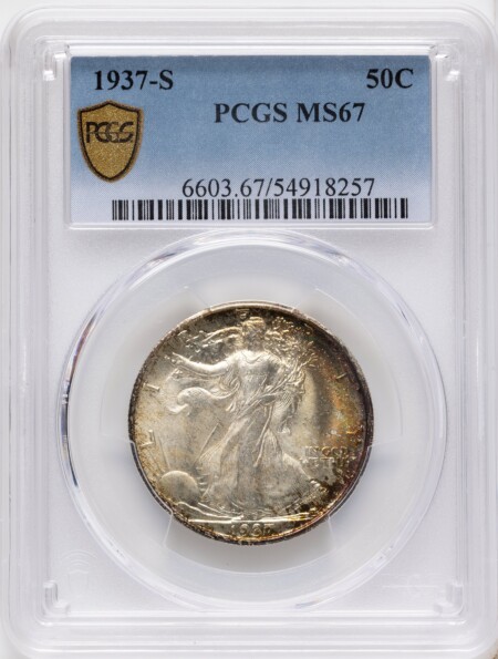 1937-S 50C PCGS Secure 67 PCGS