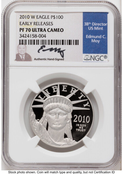 2010-W Proof Platinum Eagle 1 oz ER Ed Moy 70 NGC
