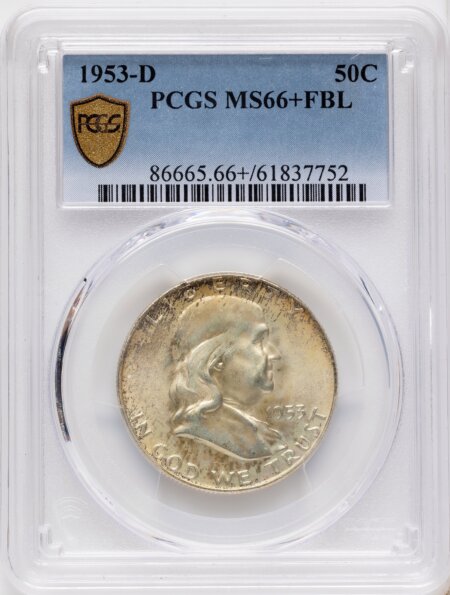 1953-D 50C, FL PCGS Secure PCGS Plus 66 PCGS