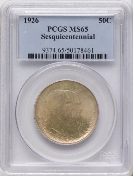 1926 50C Sesquicentennial, MS 65 PCGS
