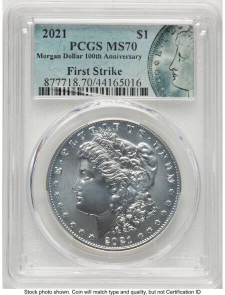 2021 S$1 6 Coin Morgan & Peace Dollar Set, MS FS Morgan/Peace Label 70 PCGS