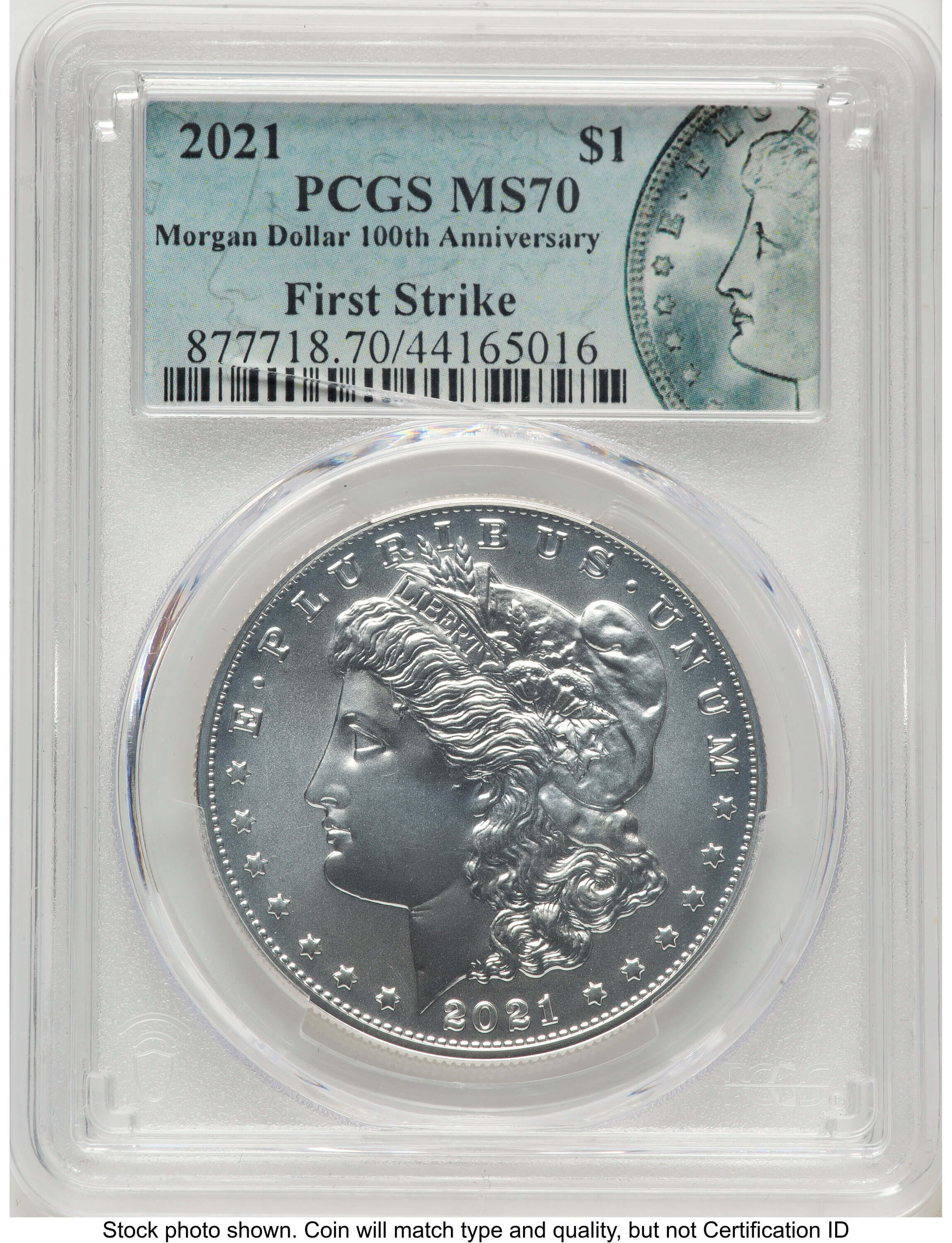 2021 S$1 6 Coin Morgan &amp;amp; Peace Dollar Set, MS FS Morgan/Peace Label 70 PCGS