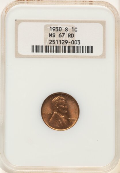 1930-S 1C, RD 67 NGC
