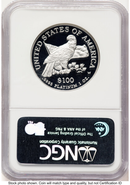 2003-W Proof Platinum Eagle 1 oz Brown Label 70 NGC