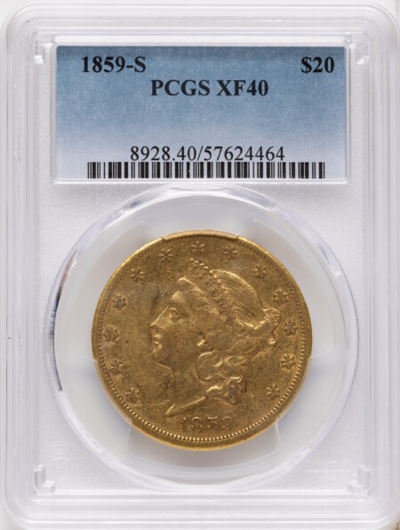 1859-S $20 40 PCGS