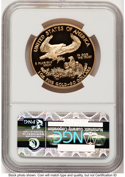 2004-W Proof Gold Eagle 1 oz Brown Label 70 NGC