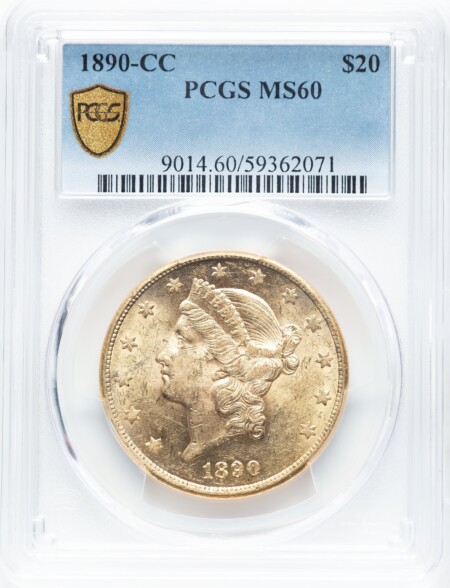 1890-CC $20 PCGS Secure 60 PCGS
