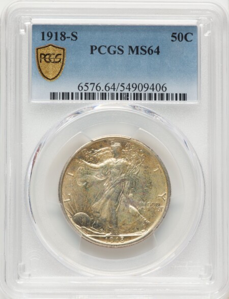 1918-S 50C PCGS Secure 64 PCGS