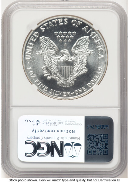 1988 Silver Eagle Early Production Mike Castle From US Mint Sealed Box 70 NGC