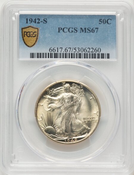 1942-S 50C PCGS Secure 67 PCGS