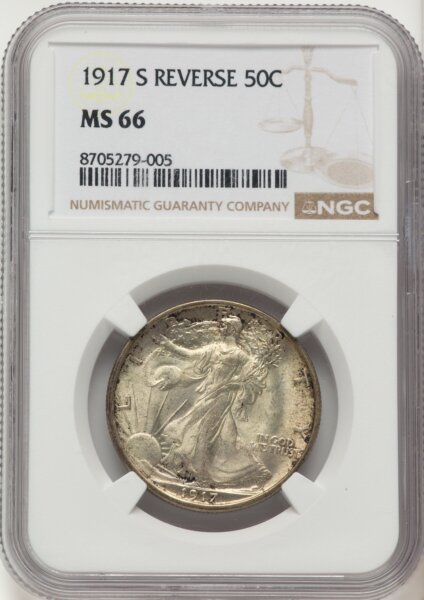 1917-S 50C REVERSE 66 NGC