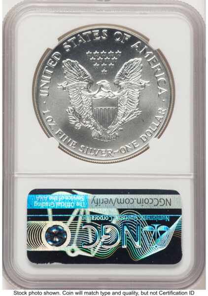 1992 Silver Eagle John Mercanti 70 NGC