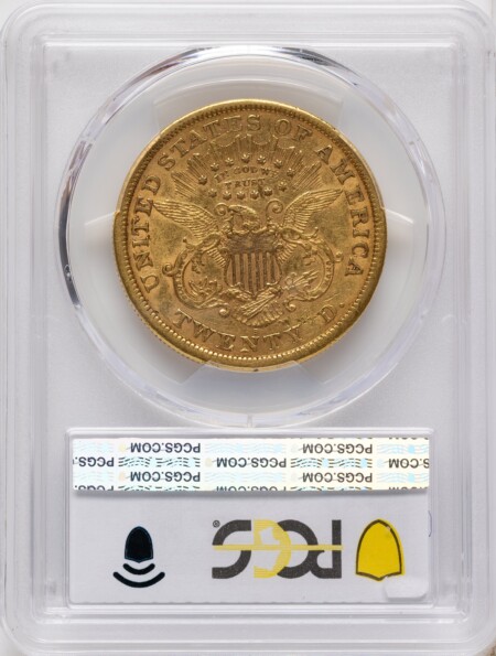 1866-S $20 MOTTO 45 PCGS