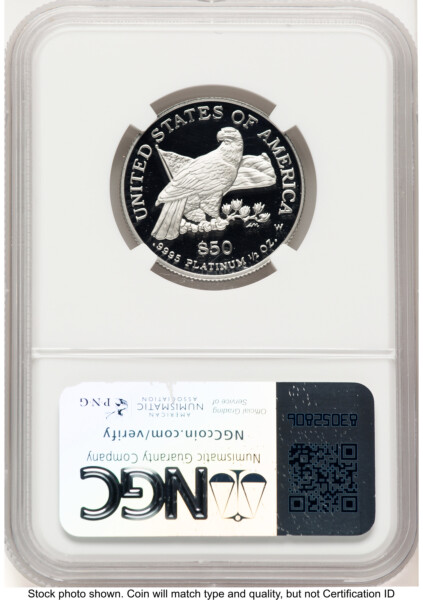 2003-W Proof Platinum Eagle 1/2 oz Brown Label 70 NGC