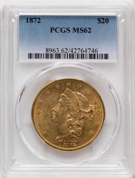 1872 $20 62 PCGS