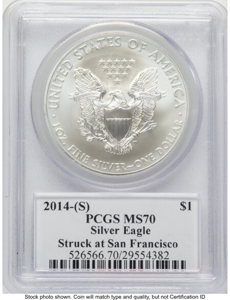 2014-(S) Silver Eagle Ed Moy 70 PCGS