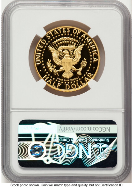 2014-W 50C Gold JFK 50th Anniversary Brown Label 70 NGC