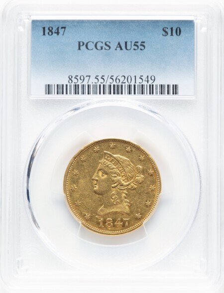 1847 $10 55 PCGS