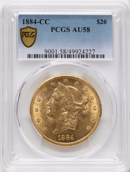 1884-CC $20 PCGS Secure 58 PCGS