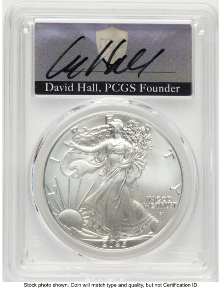 2025 Silver Eagle FDI David Hall 70 PCGS