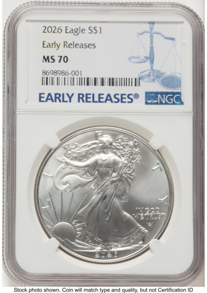 2026 Silver Eagle ER Blue 70 NGC