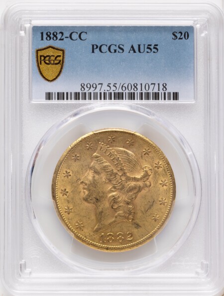1882-CC $20 PCGS Secure 55 PCGS