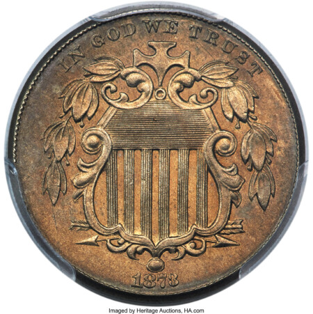 1873 5C Closed 3 PCGS Secure 66 PCGS