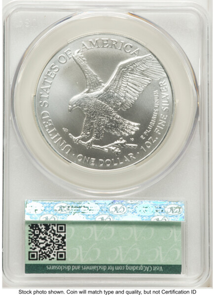 2025-(P) Silver Eagle (Privy Mark) First Day of Delivery Ron Drzewuki 70 CACG