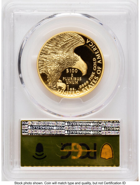 2019-W G$100 American Liberty High Relief, Enhanced, DMPL 2021 Exclusive Mint Release Gold Foil 70 PCGS