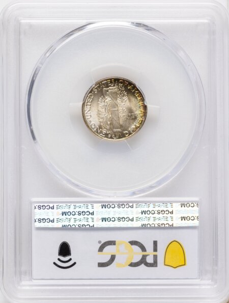 1945-D 10C, FB CAC PCGS Secure PCGS Plus 67 PCGS