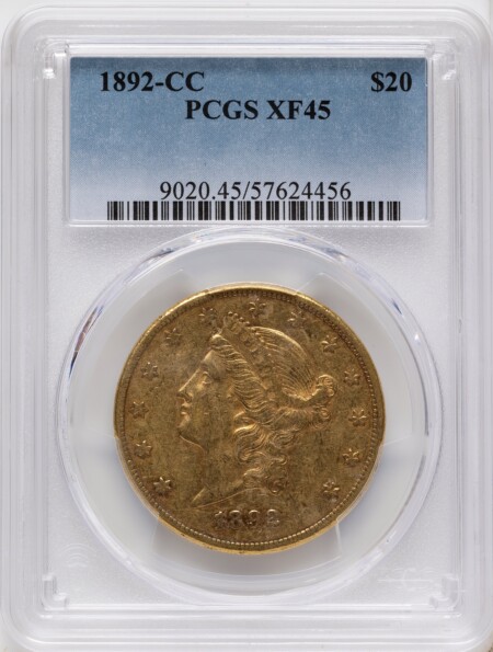 1892-CC $20 45 PCGS