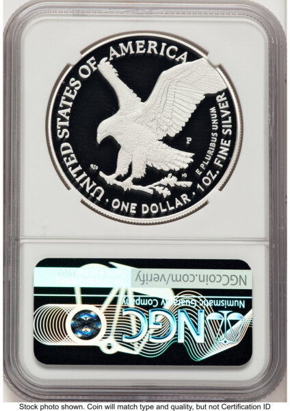 2025-P Proof Silver Eagle Privy U.S. Marine Corps 250th Anniversary 1 oz FDI US Army Helicopter Label 70 NGC