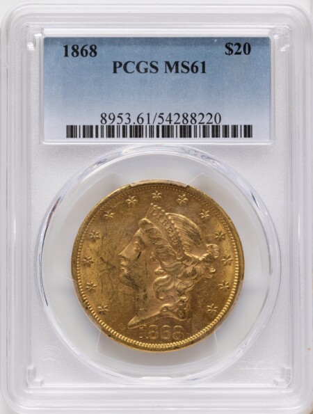 1868 $20 61 PCGS