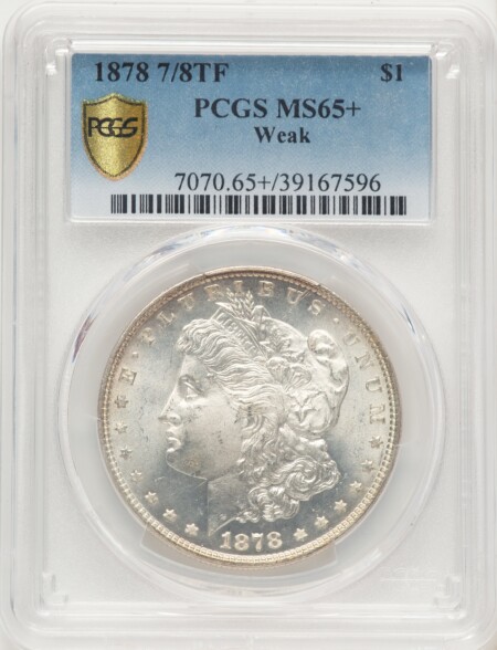 1878 7/8TF $1 VAM-33, MS PCGS Secure PCGS Plus 65 PCGS