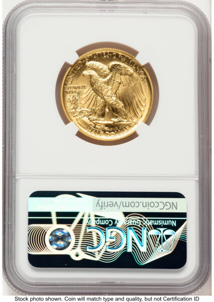 2016-W 50C Walking Liberty 100th Anniversary Gold Centennial  ER Angela Buchanan 70 NGC