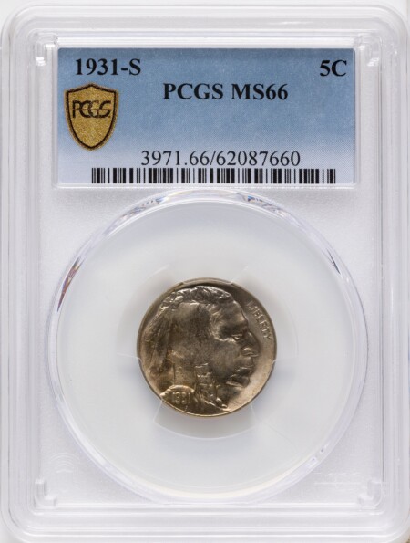1931-S 5C PCGS Secure 66 PCGS