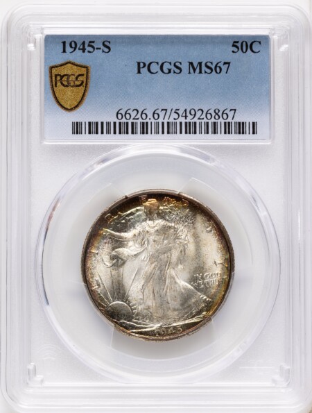1945-S 50C PCGS Secure 67 PCGS