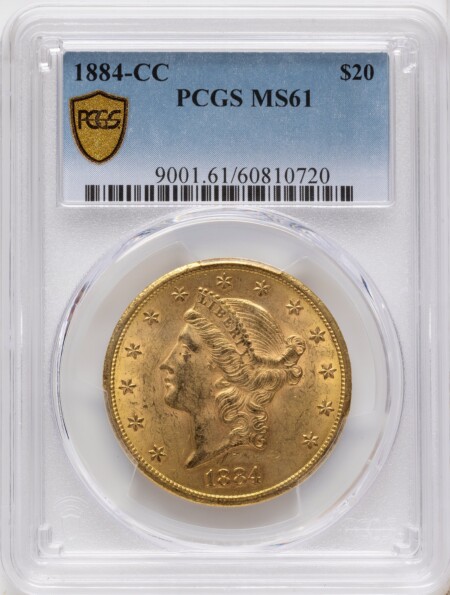 1884-CC $20 PCGS Secure 61 PCGS