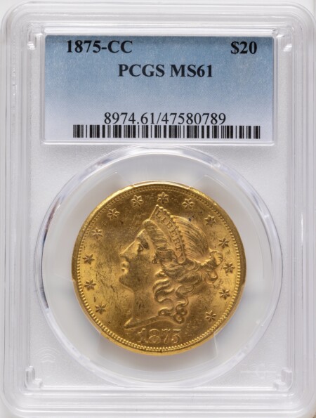 1875-CC $20 61 PCGS