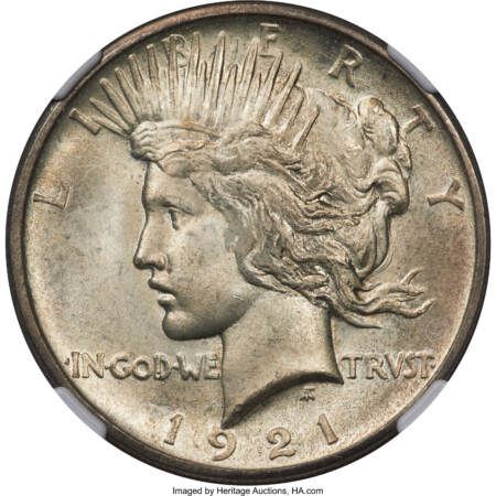 1921 S$1 Peace, MS NGC Plus 65 NGC