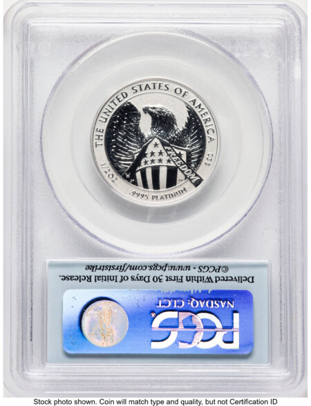 2007-W Reverse Proof Platinum Eagle 1/2 oz FS Flag 70 PCGS