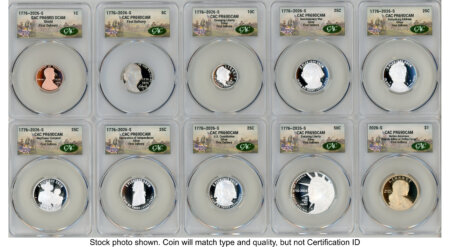 2026 10 Coin Semiquincentennial Silver Proof Set First Delivery America 250 69 CACG