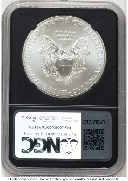 2013-(S) Silver Eagle Ed Moy/David J Ryder Mint Director's Series Blk Core 70 NGC