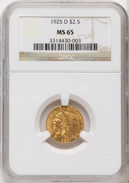 1925-D $2 1/2 65 NGC