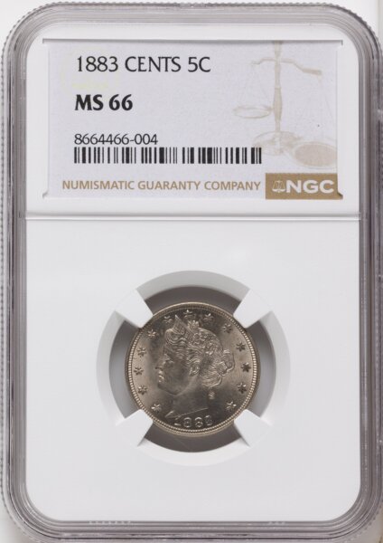1883 5C WITH CENTS 66 NGC