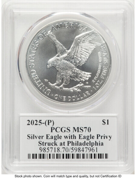 2025-(P) Silver Eagle (Privy Mark) Ultra Label 70 PCGS