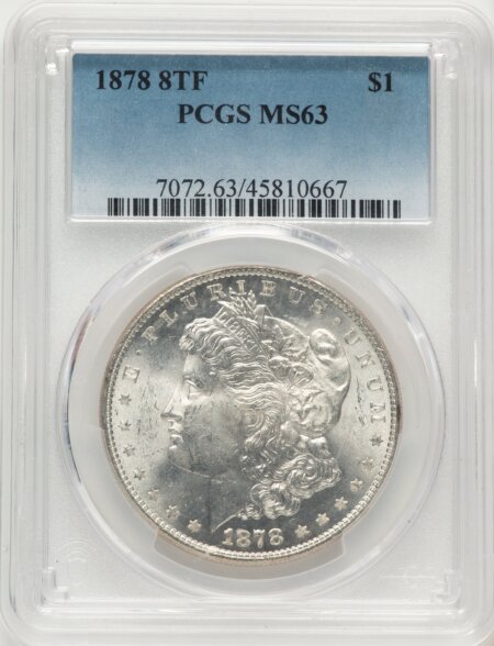 1878 8TF S$1 63 PCGS