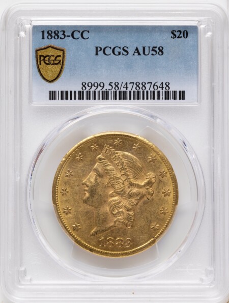 1883-CC $20 PCGS Secure 58 PCGS
