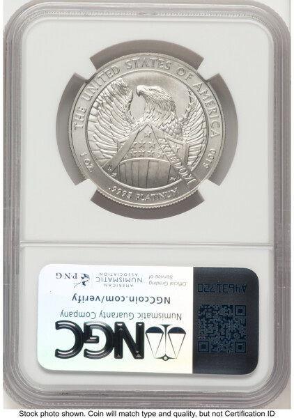 2007-W Burnished Platinum Eagle 1 oz Brown Label 70 NGC