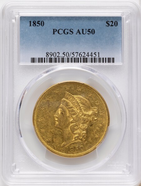 1850 $20 50 PCGS